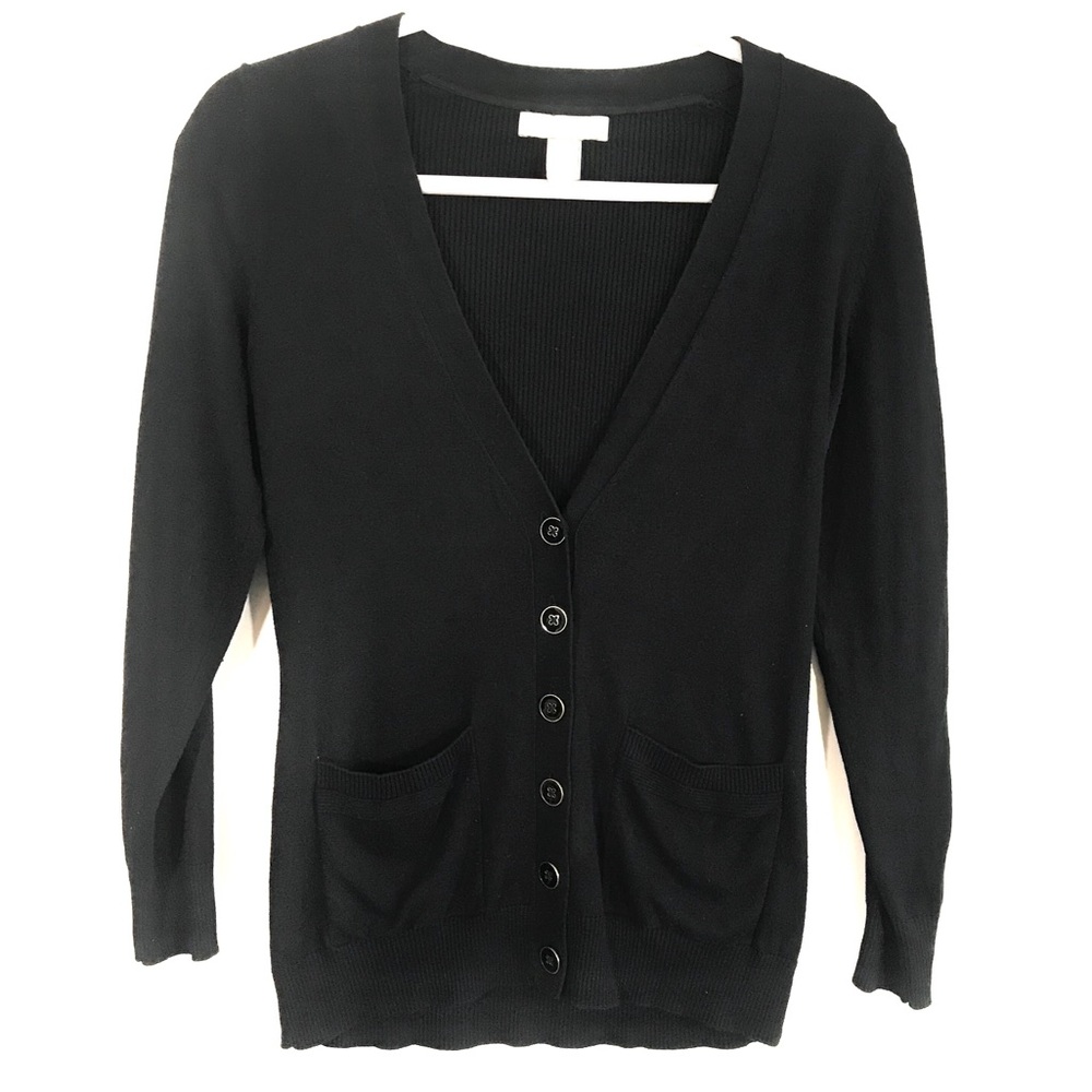 Banana Republic silk blend cardigan gold button